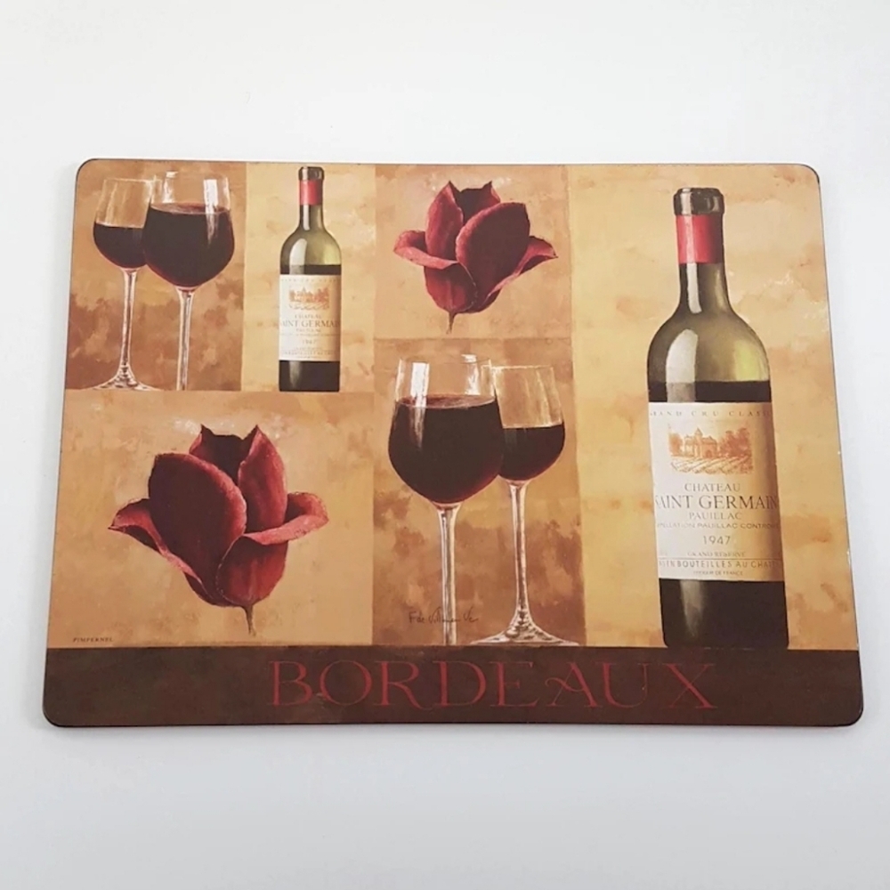 Vintage Pimpernel Placemats: Fabrice de Villeneuve Bordeaux Collection, Set of 4